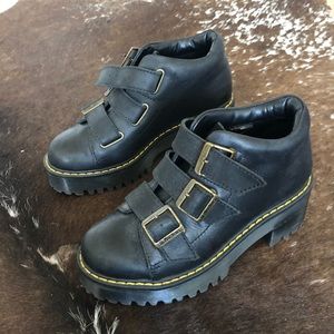 Platform buckle doc martens